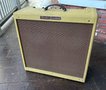 1991 Fender Bassman RI Tweed cover with brown grill cloth, dark brown handle 