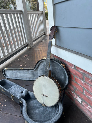 1920's Vega Tenor Banjo white banjo head, rosewood fretboard and rosewood headstock