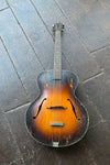 Pre-War Gibson L-50 sunburst arch-top acoustic guitar, with rosewood fretboard and black headstock