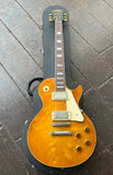 2002 Gibson Les Paul R8 Amber burst with nickel hardware, rosewood fretboard and perl trapezoid inlays , black headstock
