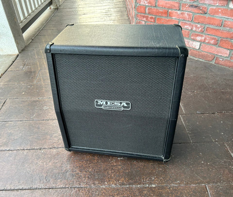 Black tolex Mesa Boogie Mini 1x12 Slant Cabinet with black grill cloth