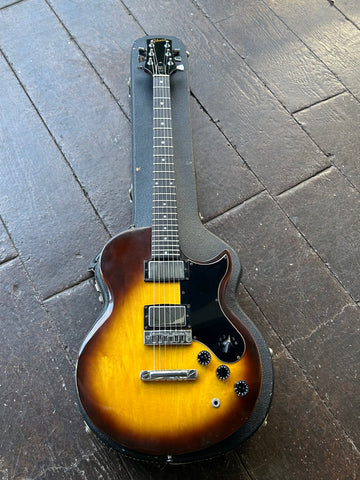 1979 Gibson L6-S in brown sunburst with chrome hardware with ebony fretboard and black headstock
