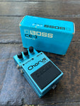 Metallic blue Chorus pedal, three knob controls