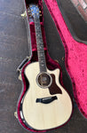 2023 Taylor Builder's Edition 814ce, spruce top, rosewood bridge and pickguard, ebony neck, abolone inlays with rosewood headstock