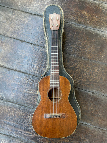 1950's Martin Style 1 Tenor mahogany ukulele with rosewood bridge and rosewood fretboard, mahogany headstock