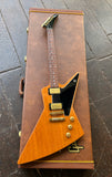 2023 Gibson Explorer natural with gold hardware and black pick-guard with rosewood fretboard and black headstock