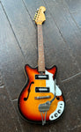 60's Teisco Prestige, sunburst with two pick ups, chrome hardware, rosewood fret board and maple headstock