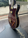 Profile shot of body of Epiphone Allen Woody Rumblekat Bass