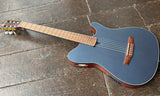 Ibanez FR10N Nylon Indigo Blue Metallic Flat thin body guitar, rosewood bridge and fretboard