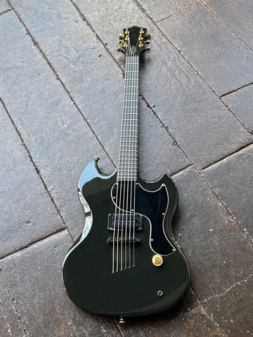 Guild Polara Night Edition electric guitar, black pick guard with Rosewood fingerboard and black headstock