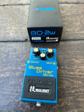 BOSS BD-2W Blues Driver Waza Craft blue with three knob controls 