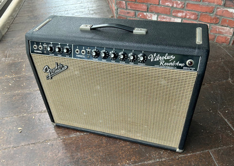 1964 Fender Vibrolux, black tolex , black control panel, grey grill cloth