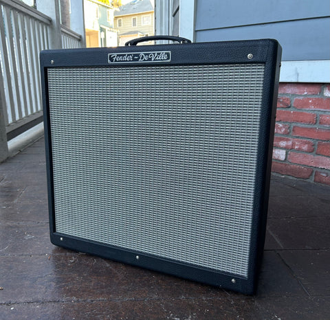 Fender Hot Rod DeVille amplifier USA black tolex with grey grill cloth 