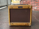 1955 Fender Tweed Lacquer Champ 5E1 Narrow Panel, tweed enclosure brown grill cloth