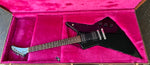 Black Gibson Explorer with rosewood fretboard and black headstock