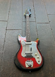 Rubber Bridge 60's Sorrento E10, red sunburst, metal pickguard, chrome hardware, with rosewood neck, black headstock 