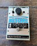 Silver and grey Electro-Harmonix Holy Grail Reverb guitar pedal, with single black knob control and single button footwitch