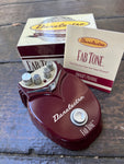 Danelectro Fab Tone DD1 Distortion pedal, burgundy enclosure. one replacement knob, with owners manual and original box