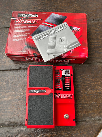 DigiTech Whammy 4 Pitch Shifter red pedal with foot control