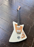 High Spirit Guitars cream white, with caramel pickguard, rosewood neck and maple headstock