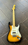 2022 Fender JV Modified two tone sunburst Stratocaster, with maple neck and headstock