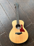 2016 Taylor GS Mini acoustic guitar, spruce top and rosewood fret board with black headstock