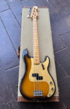 Brown Sunburst 1982 Fender P-bass 57 Reissue with maple fretboard and maple neck 