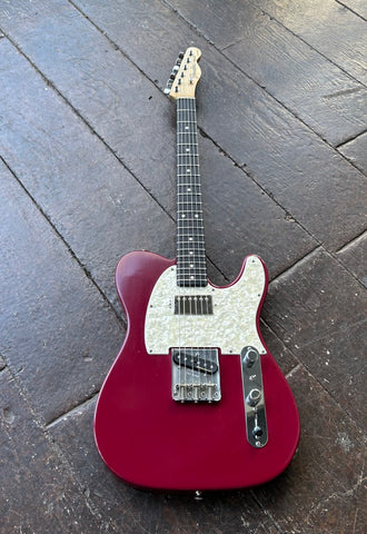 Telecaster Partscaster with red finish, pearloid pick-guard , ebony neck and maple headstock