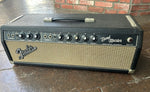 Fender Band-master black tolex and black panel , grey grill cloth, eight control knobs