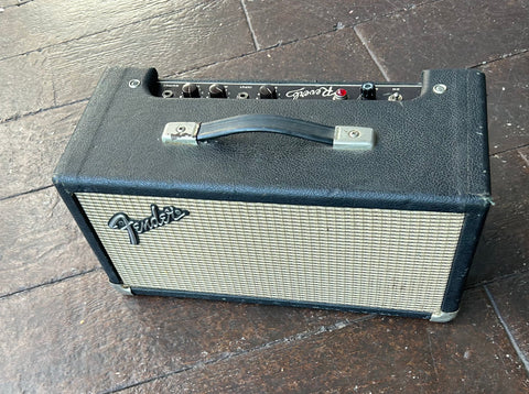 1963 Fender Reverb Unit Brown Panel , black tolex with grey grill cover