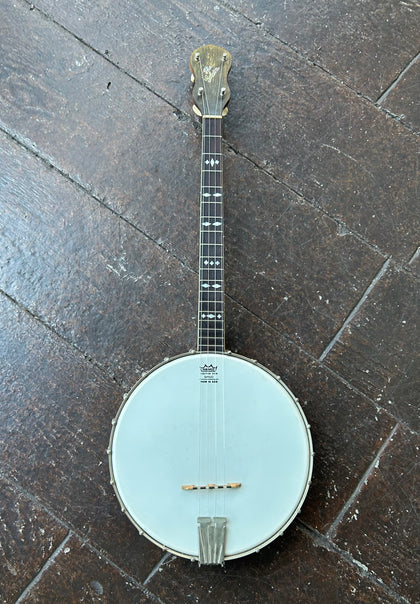 1925 Gibson TB-2 Open back tenor banjo, ebony fretboard and and mahogany headstock