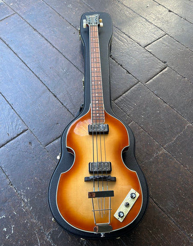 Hofner Violin Bass Contemporary series, Sunburst with rosewood fretboard and black headstock