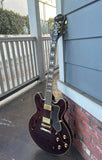 Epiphone Sheraton II Pro Wine Red arch-top guitar with gold hardware, with rosewood fretboard and black headstock