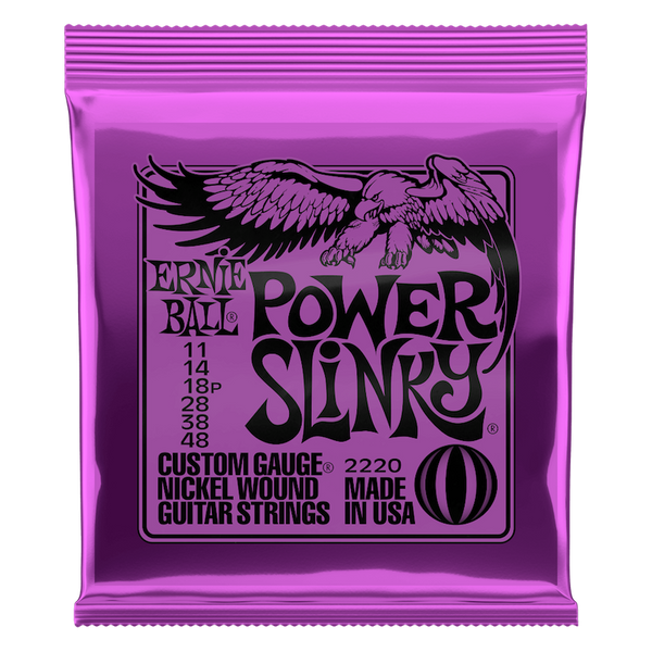 POWER SLINKY 2220 NICKEL WOUND ELECTRIC GUITAR STRINGS - 11-48 