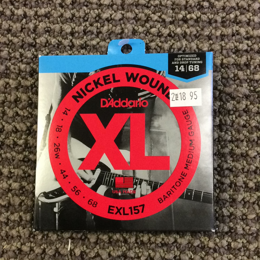 D Addario EXL157 Baritone Medium Gauge 14 68 Moze Guitars